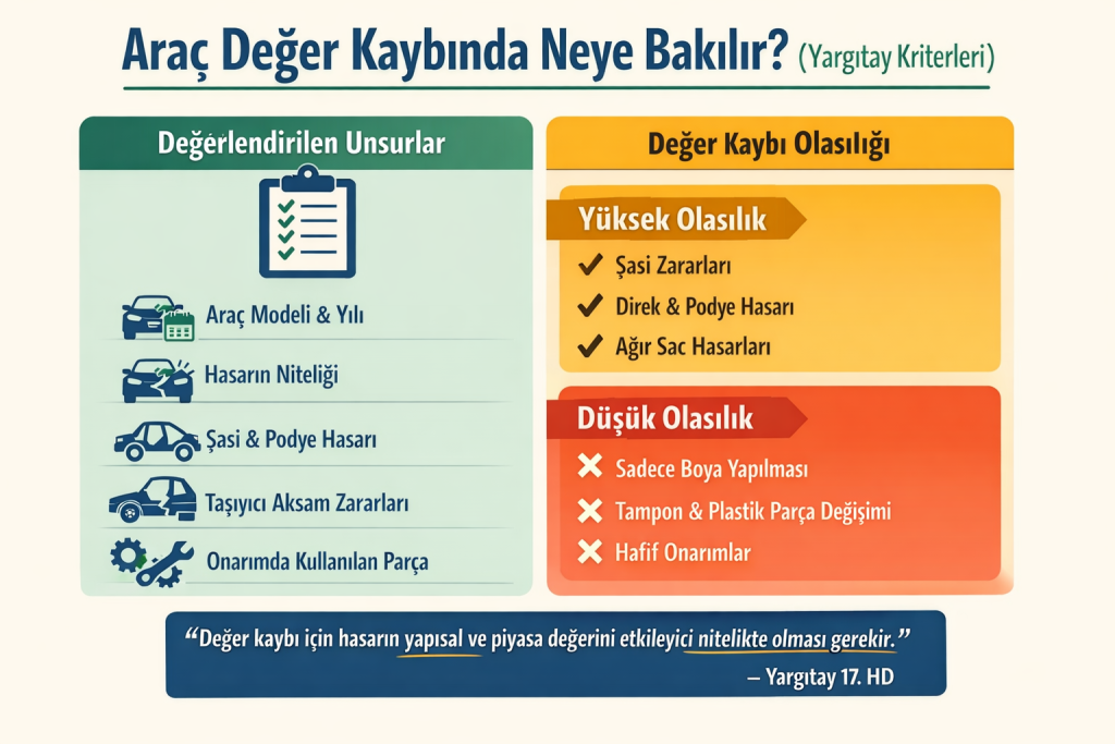 Eskişehir tazminat avukatı kasko değer kaybını karşılar mı